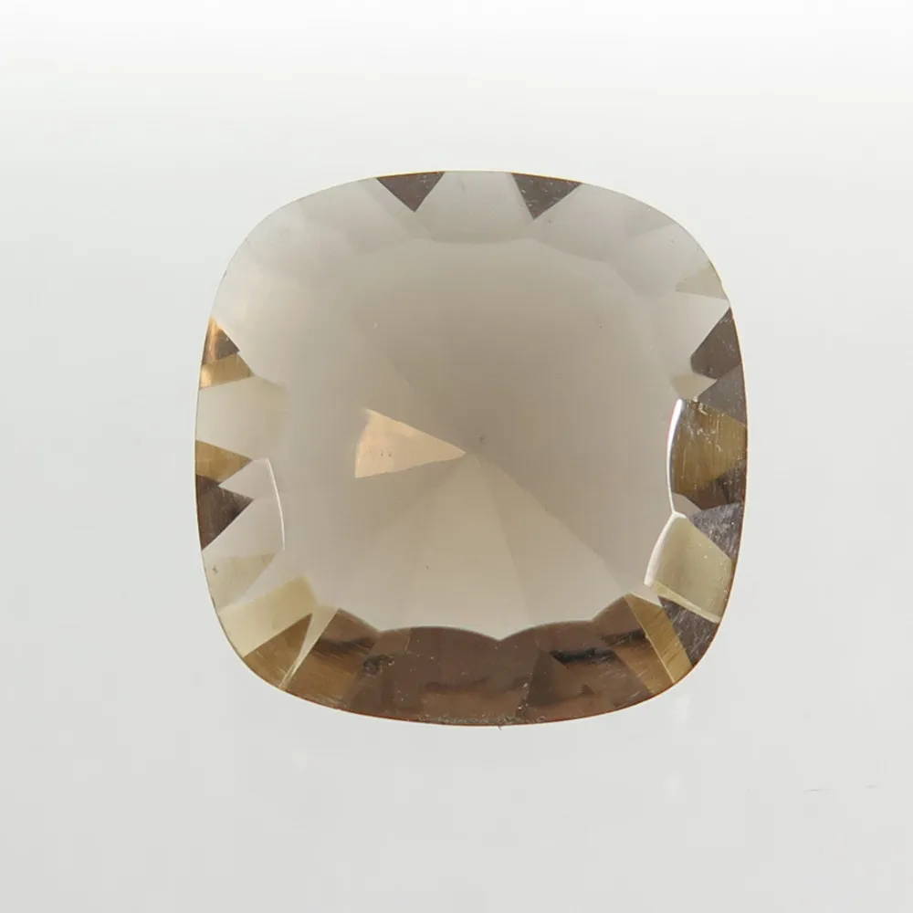 smoky quartz oval pear fancy checker faceted gemstone