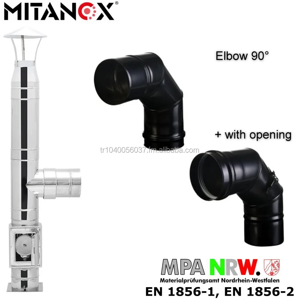 Any Ral Color Fireplace Chimney Pipe Tee Elbow Tube Stainless