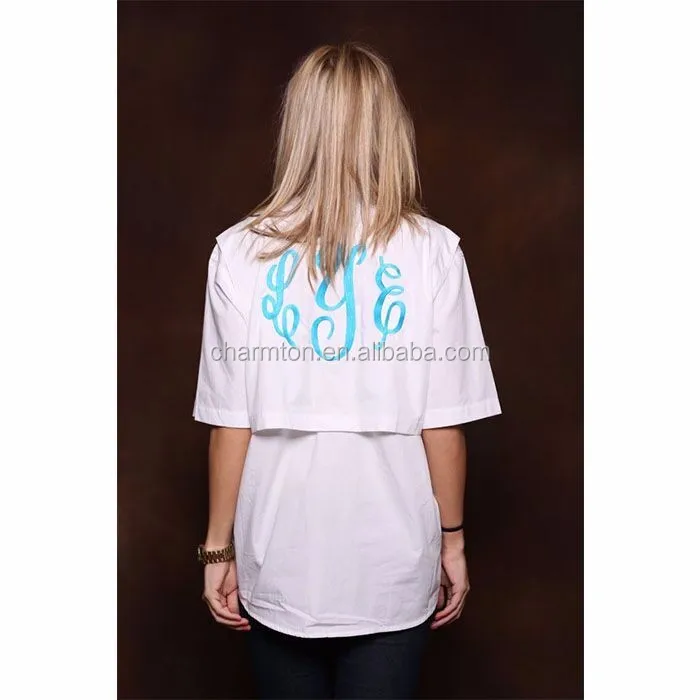 women's monogrammed fishing shirt