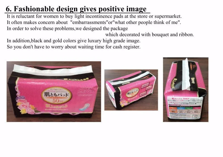 Premium And Easy To Use Urine Care Pads Light Incontinence Pad With