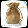 Jute / burlap Tea coffee Bean Drawstring bag , Customize size available