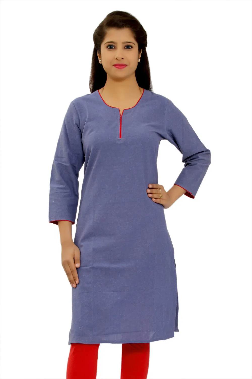 plain purple kurti