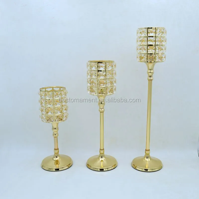 gold candle holders for wedding