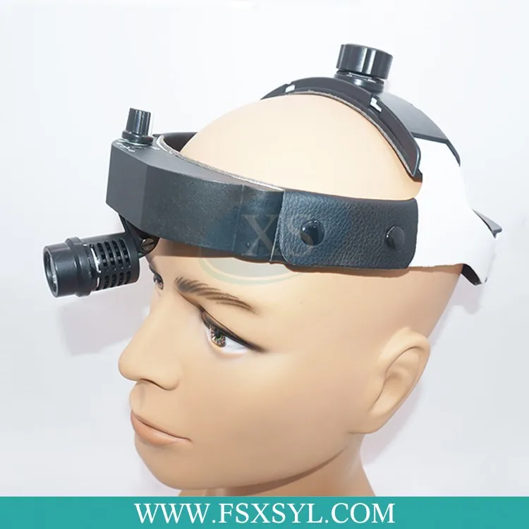 Dental Leather Headmounted Magnifier 3w Dental Loupes With Led