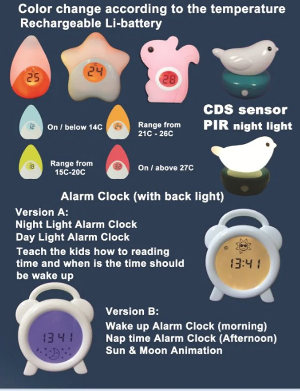 Emc En71 Approved Sleep Trainer Clock For Kids,Children Wake Up