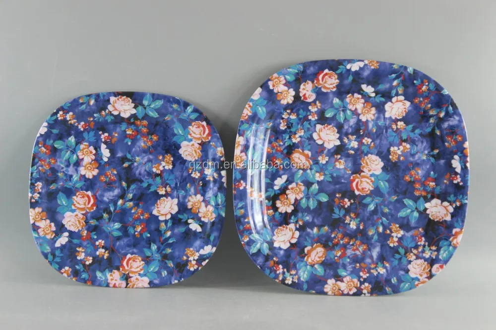 8 Inch And 11 Inch Melamine Square Dish For Xmas Holiday