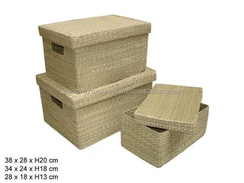 seagrass storage boxes with lids