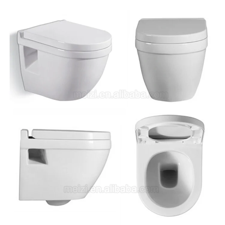 Sanitary inodoros suspendido bathrooms accessories ceramic wall hung rimless toilet