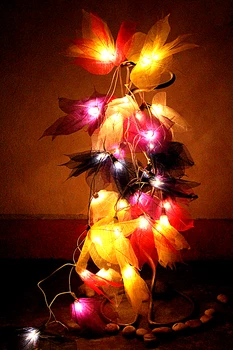 Bodhi Leaf String Lights Flower Home Decoration Thai Bodhi Leaf String Lights Flower