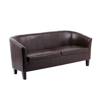 Sofa Tub Chair Modern Living Room In High Resistible Pu With Wooden Sofa Tub Chair Modern Living Room In High Resistible Pu With Wooden Legs Carmen Comfi 3