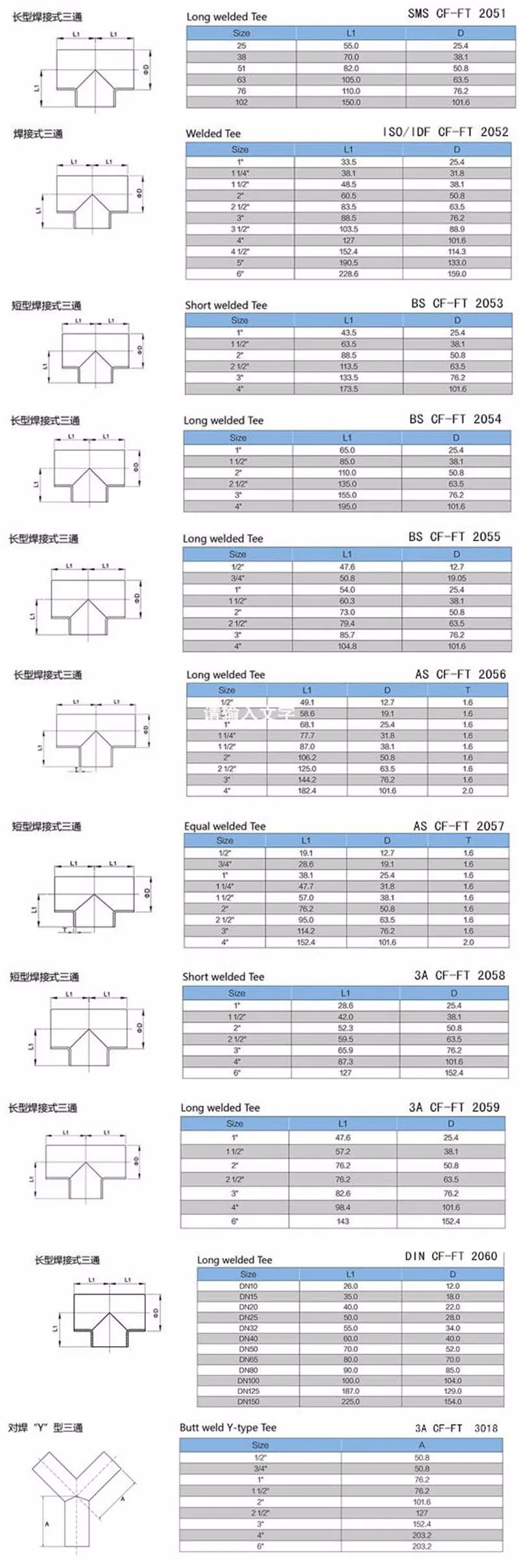 3a Iso Din Sanitary Tee Pipe Fitting 45 Degree Elbow Lateral Tee Food