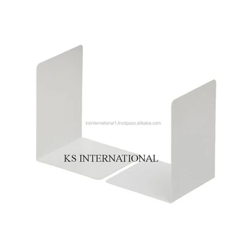 White Powder Coated L Shape Metal Library Bookends White Powder Coated L Shape Metal Library Bookends
