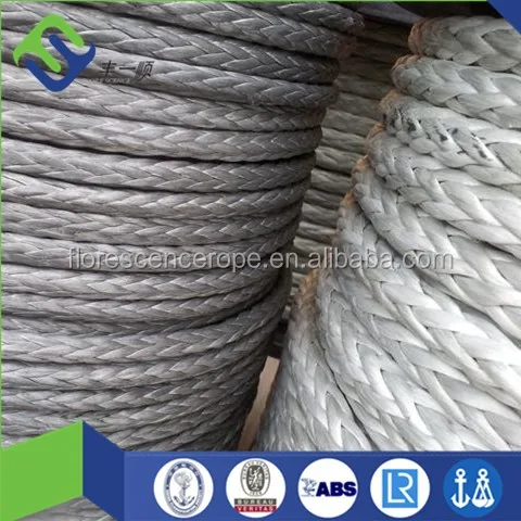 High tensile 12 Strand UHMWPE Rope 1.5mm Jacket roba Winch Rope