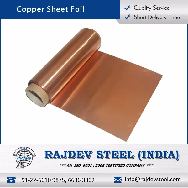 Standard Export Quality Copper Sheet Foil At Wholesale Rate Buy