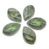 13X22mm labradorite and green amethyst doublet pear cab 17.10 cts gemstone