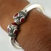 Store Of Love !! Oval Ruby 925 Sterling Silver Round Bangle, Unique 925 Sterling Silver Jewelry, Sterling Silver Jewelry