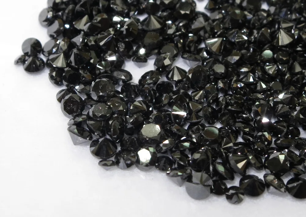 Natural Loose Black Diamond 1mm Round Fancy Color Good Cut Buy Black