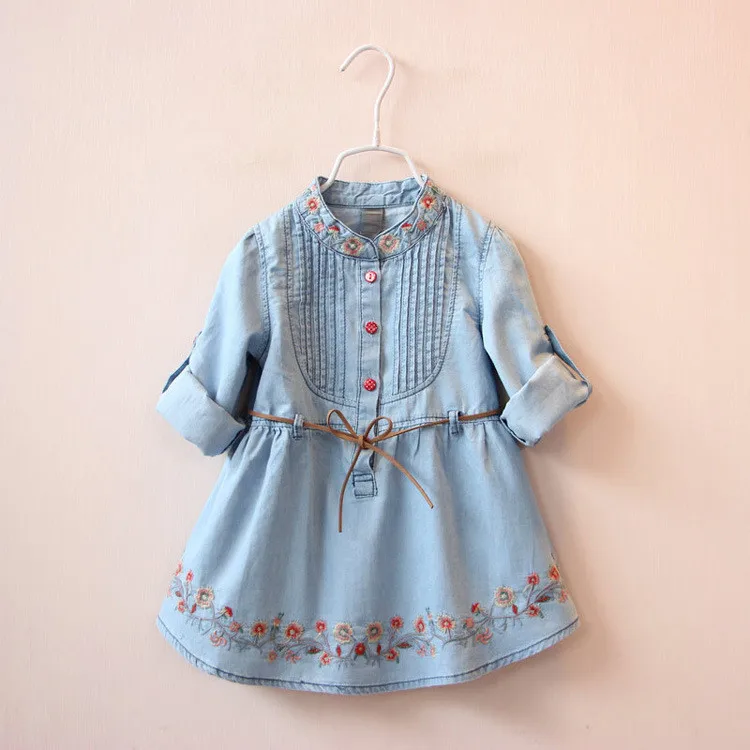 denim embroidered top