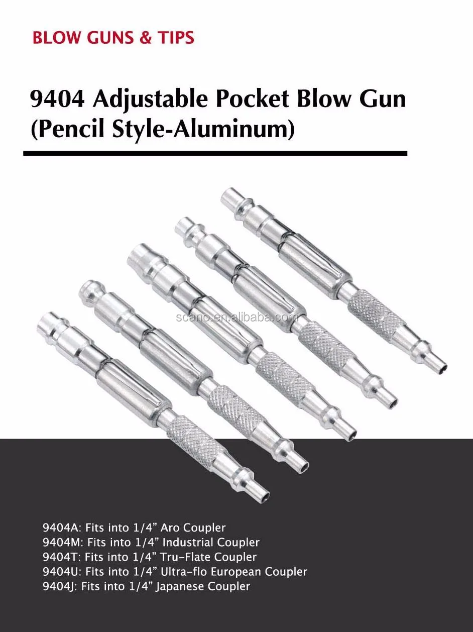Pocket Blow Gun Pencil Style Adjustable Compressors Garage Workshop Hand Tool 