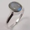 Wholesale Price 925 Solid Sterling Sliver Natural LABRADORITE Oval Faceted Gemstone Amazing Ring Every Sizes Hot Fashion