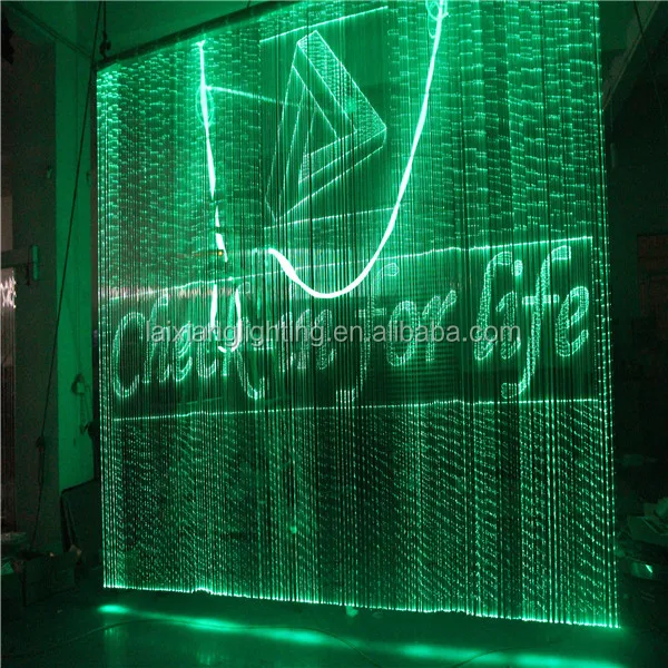 Made in China chandelier lighting decoration rgb restaurant fiber optic curtain chandelier