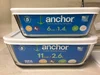 Anchor Hocking Glassware :- USA made * Glass Rectangle Baking/Roasting Dish/Oven Tray with Lid - 2.6Ltr