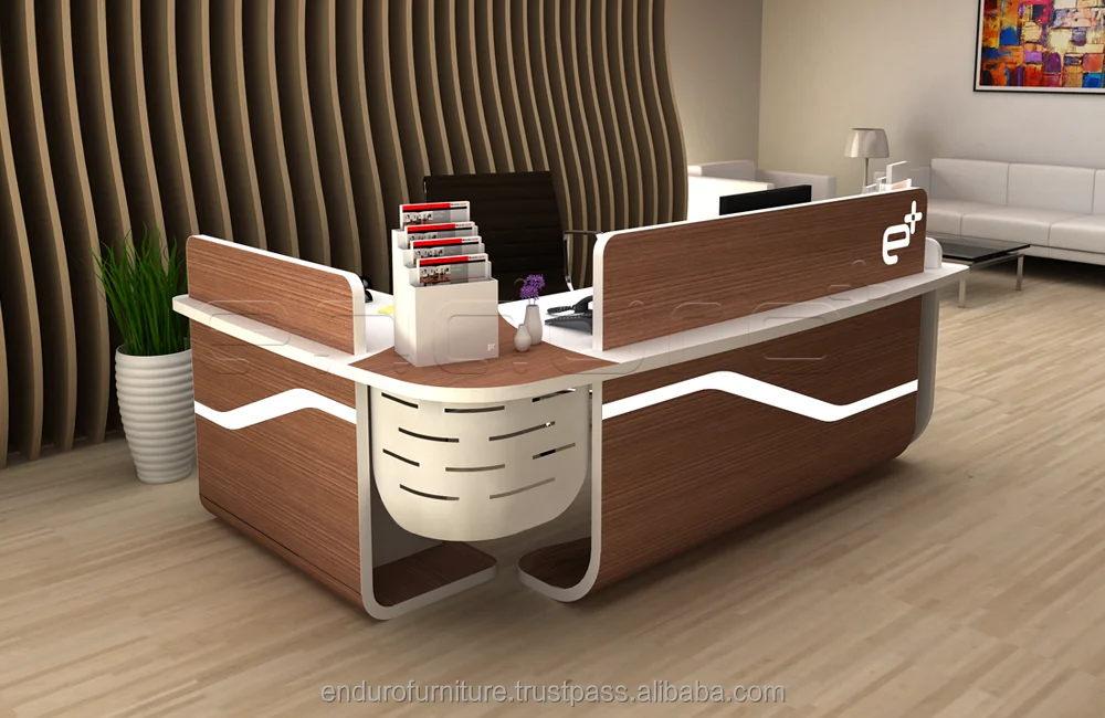 Modern Custom Wood Reception Desk