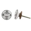 White & Black Clock Antique Drawer Knobs India Ceramic Door Knobs