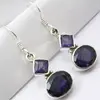 Genuine IOLITE BEAUTIFUL Pretty Color Dangle Earrings !! Discount Jewelry !! Birthday Present