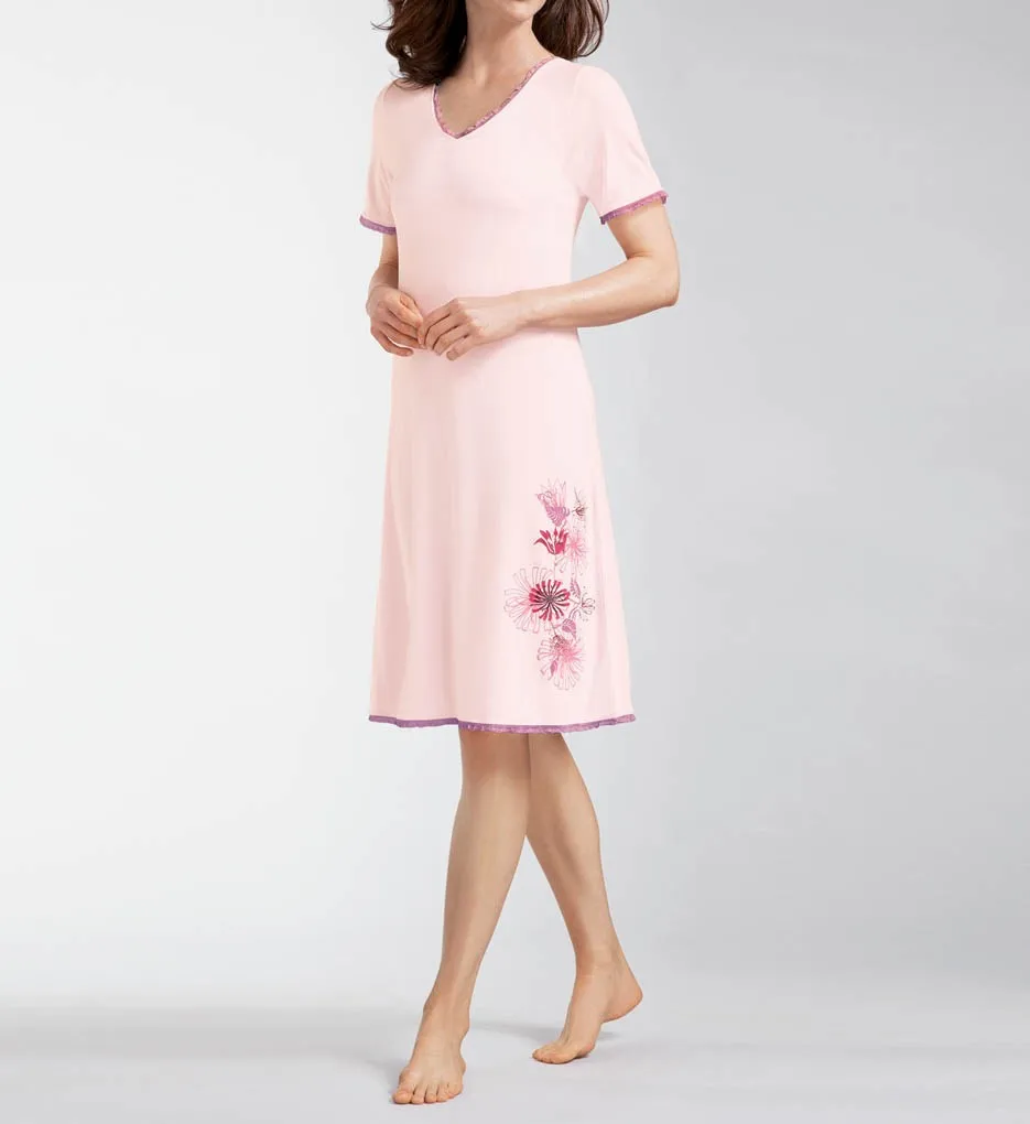 Womens Lace Trimmed Nightgown - Buy Modal Nightgown,Sleepwear For Women