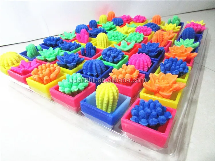 New Arrival Colorful Cute Growing And Expanding Artificial Cactus And