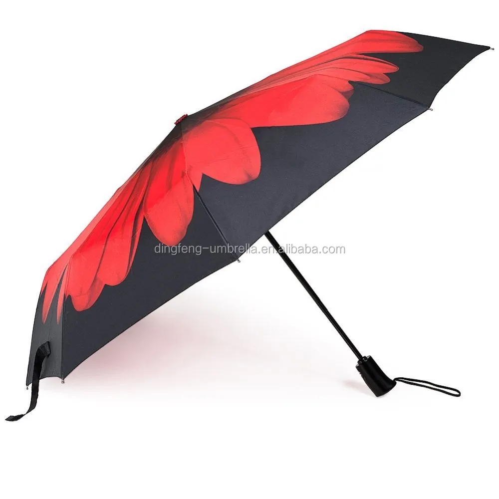 2017 auto open close red floral art print windproof canopy 2017 auto open close red floral art print windproof canopy