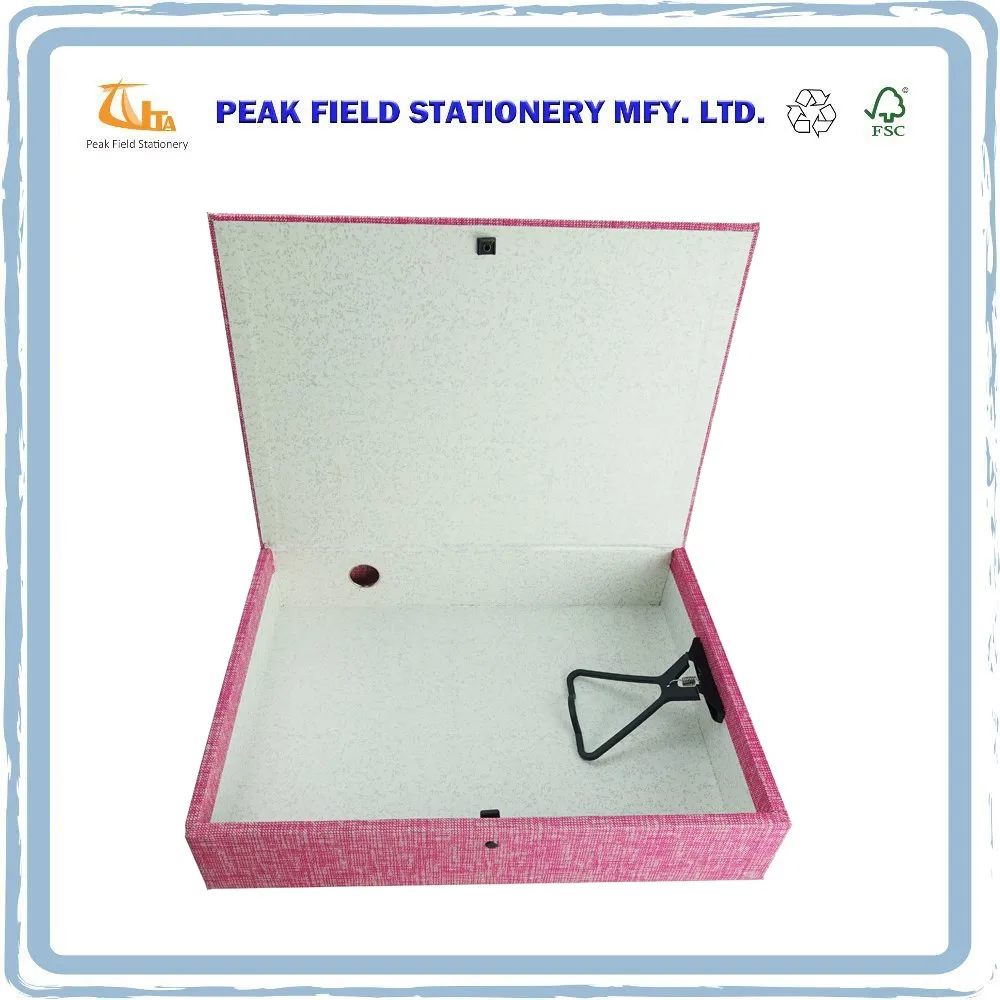 Office Stationery Purple Fabric Ring Binder Document Box File Buy