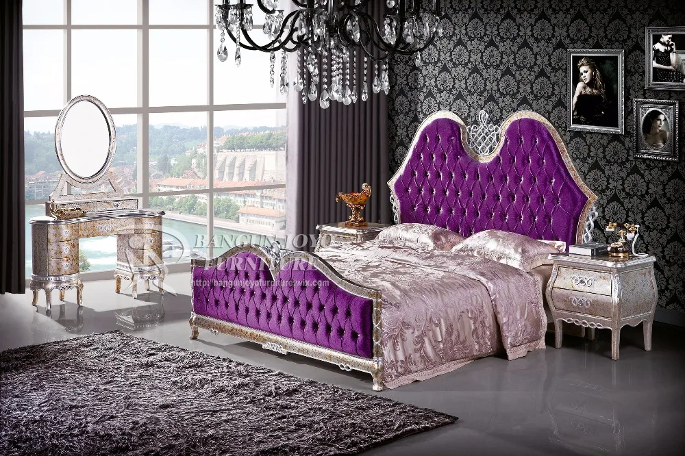 Luxury Antique Silver French Style Soft Bed Classic Royal Custom Bedroom Furniture Buy French Style Silver Bedroom Furniture Country Style Bedroom