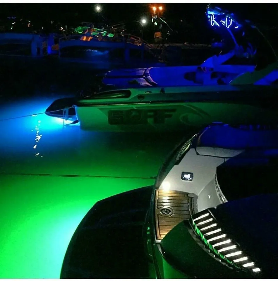 RGB RF IP68 27W Marine Underwater LED Light for Boat Pool with Wifi Controller/color changing led marine underwater light