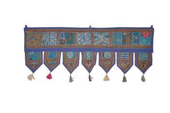 Blue Color Indian Door Hanging Toran Patchwork Diwali Toran Buy Vintage Designer Door Tapestry Decorative Valances Ethnic India Door Valances