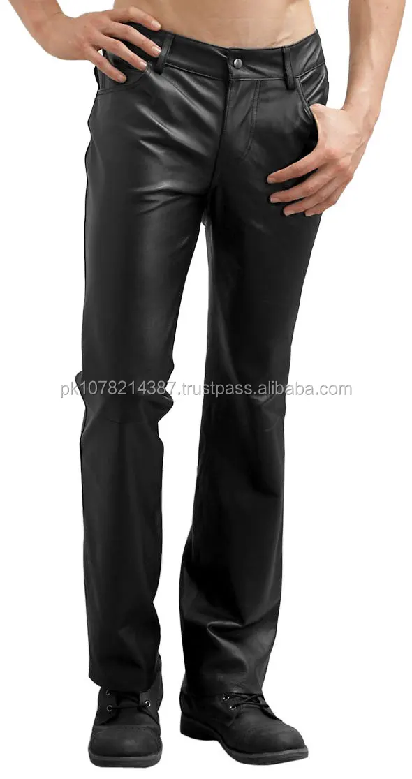 mens genuine leather pants