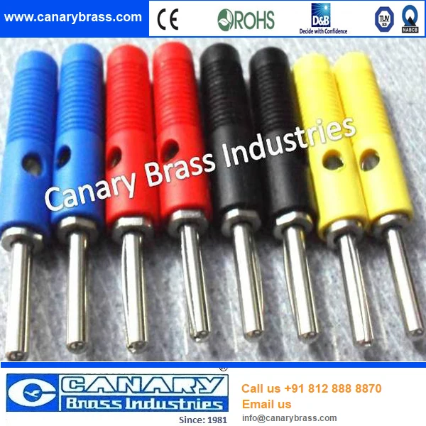 4mm Banana Plug Mini Banana Plug Jack Male Connector Adaptor Converter