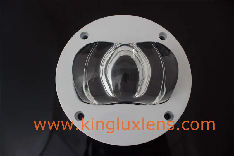 High quality led light lens 90mm wide angle asymmetric lens