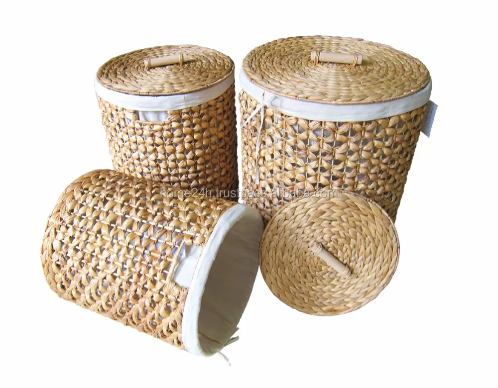 Water Hyacinth Seagrass Trunks,Liner Laundry Wicker Lined Baskets