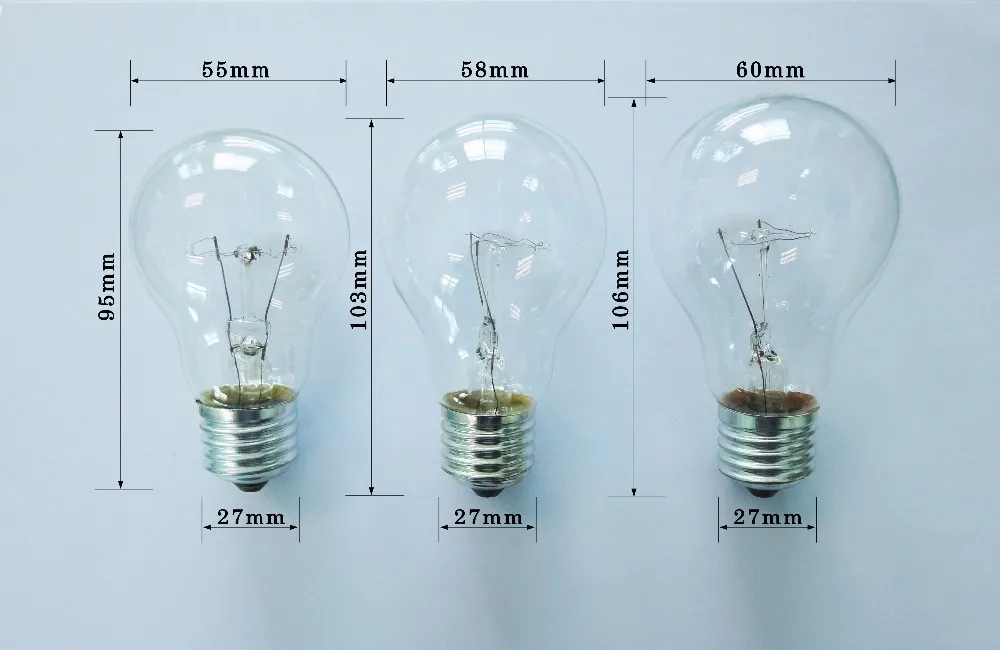 Диаметр лампы. Лампа накаливания e27 60вт размер. Размеры ламп накаливания е27. E27 лампочка 75 ватт. Размер лампы накаливания 60 Вт.