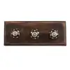 Handmade Wooden Wall Mounted Hangers Ceramic Dotted Design Golden And Black Vintage Indian Wall Hooks for Keys