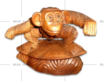 wooden monkey statue