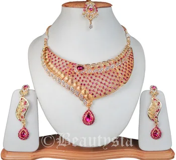 Beautiful Kundan Nuggets Trendy Fashion Jewelry Necklace Set With Trendy Fashion Jewelry Necklace Set