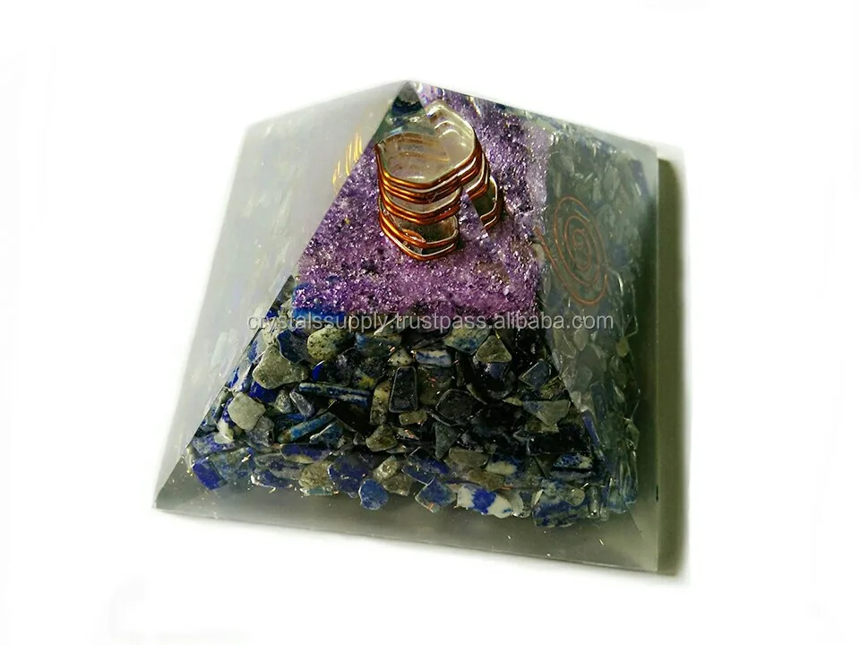 Lapis Lazuli Chakra Orgne Energy Pyramid With Crystal Point .jpg