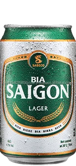 1x Dai Viet Lager 330ml Vietnam beer yellow cans empty open small hole bottom