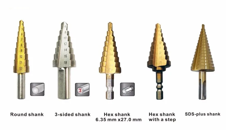 3pcs Cobalt Coating Spiral Flute Step Drill Bit Set - Buy Step Drill ...