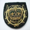 Hand embroidery bullion wire british army military warrant officers crown arm blazer patch badge