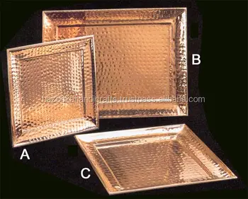 Copper Tray Serving Hammered Copper Tray Serving Hammered