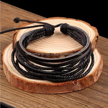 Handmade Retro Leather Bracelets And Bangles For Women Boy Multi Handmade Retro Leather Bracelets And Bangles For Women Boy Multi Layer Hand Wear Uni Pulseras